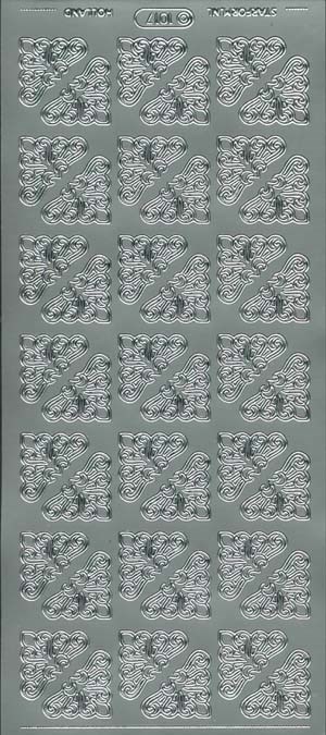 1017 - Hj�rner - stickers - s�lv